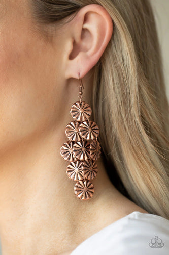 Paparazzi Jewelry Earrings Star Spangled Shine - Copper
