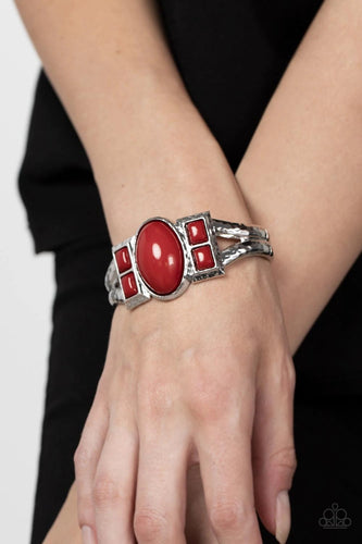 Paparazzi Jewelry Exclusive Bracelet A Touch of Tiki - Red