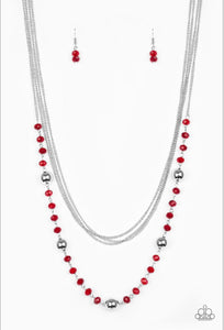 Paparazzi Jewelry Necklace High Standards - Red