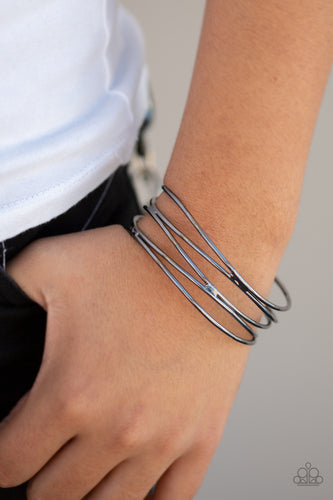 Paparazzi Jewelry Bracelet Showstopping Sheen - Black