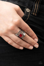 Load image into Gallery viewer, Paparazzi Jewelry Ring Galactic Governess - Red