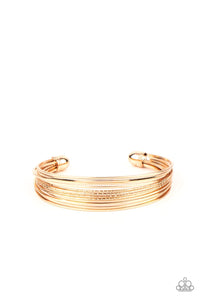 Paparazzi Exclusive Bracelet This Girl is on WIRE - Gold