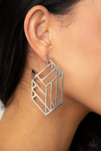 Load image into Gallery viewer, Paparazzi Jewelry Earrings Gotta Get GEO-ing - silver