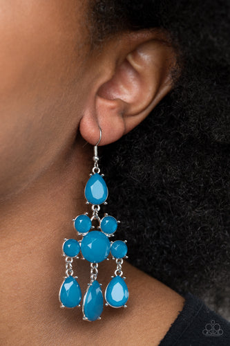 Paparazzi Jewelry Earrings Afterglow Glamour - Blue