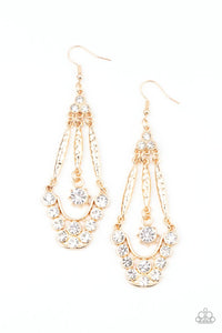 Paparazzi Jewelry Earrings High-Ranking Radiance - Gold