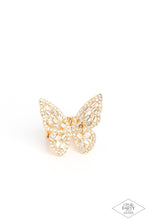 Load image into Gallery viewer, Paparazzi Jewelry Ring Flauntable Flutter - Gold