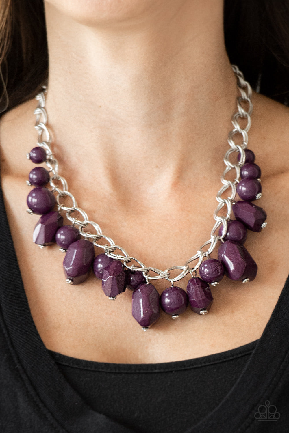Paparazzi Jewelry Necklace Gorgeously Globetrotter - Purple