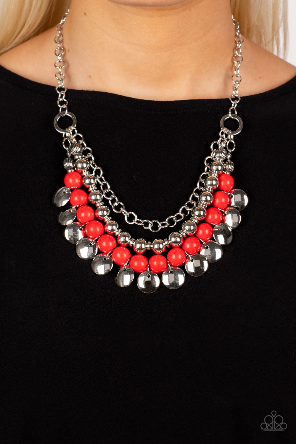 Paparazzi Jewelry Necklace Leave Her Wild - Red