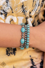 Load image into Gallery viewer, Paparazzi Jewelry Bracelet Take By SANDSTORM - Blue