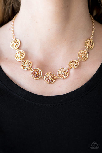 Paparazzi Jewelry Necklace I Can and I WHEEL! - Gold