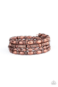 Paparazzi Jewelry Bracelet Texture Throwdown - Copper