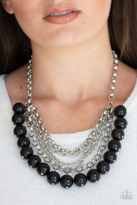 Paparazzi Jewelry Necklace One-Way WALL STREET - Black