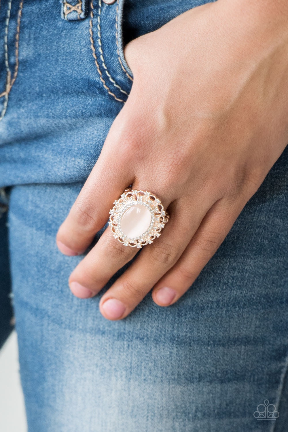 Paparazzi Jewelry Ring BAROQUE The Spell - Rose Gold