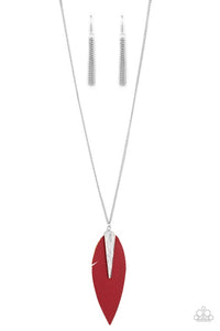 Paparazzi Jewelry Necklace Quill Quest - Red