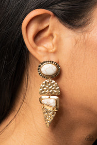 Paparazzi Jewelry Earrings Earthy Extravagance - Gold