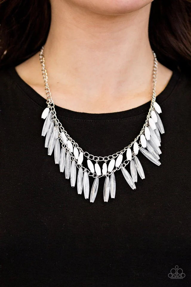 Paparazzi Jewelry Necklace Speak Of The DIVA - White