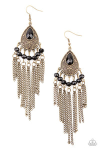 Paparazzi Jewelry Earrings Floating on HEIR - Brass