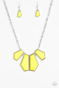 Paparazzi Jewelry Necklace Get Up and GEO - Yellow