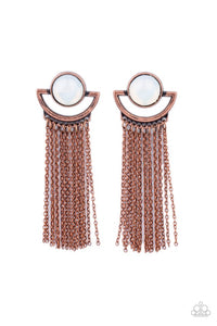 Paparazzi Jewelry Earrings Opal Oracle - Copper