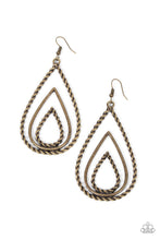 Load image into Gallery viewer, Paparazzi Jewelry Earrings Tastefully Twisty - Brass