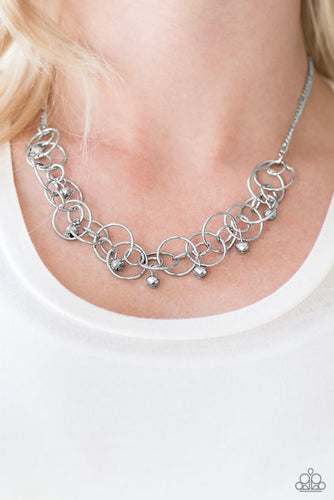 Paparazzi Jewelry Necklace You Cant Handle The Sparkle! - Silver