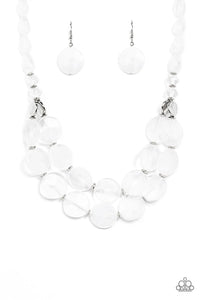 Paparazzi Jewelry Necklace Beach Day Demure - White
