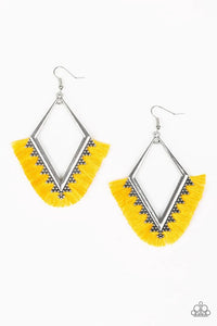 Paparazzi Jewelry Earrings When In Peru - Yellow