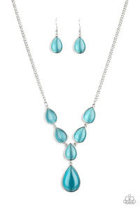 Paparazzi Jewelry Necklace Dewy Decadence - Blue
