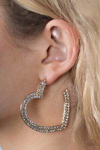 Paparazzi Jewelry Earrings AMORE to Love - Gold