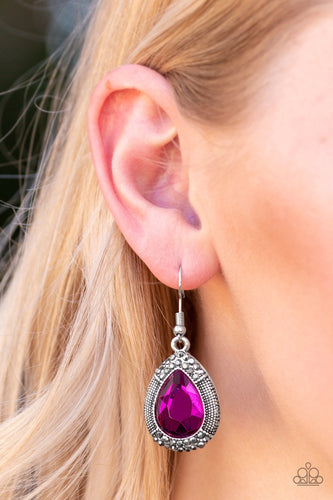 Paparazzi Jewelry Earrings Grandmaster Shimmer - Pink