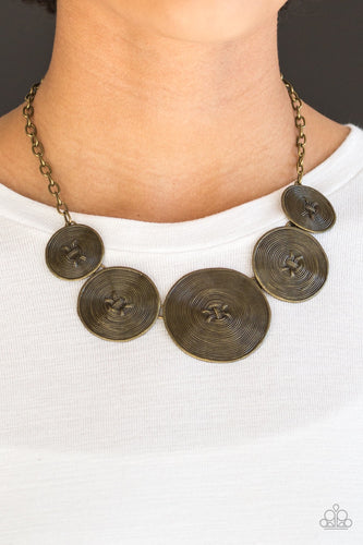 Paparazzi Jewelry Necklace Deserves A Medal - Brass