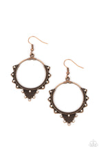 Load image into Gallery viewer, Paparazzi Jewelry Earrings Textured Twinkle - Copper