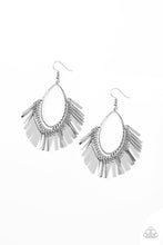Load image into Gallery viewer, Paparazzi Jewelry Earrings Fine-Tuned Machine - Silver