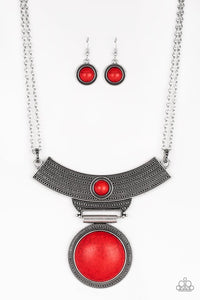 Paparazzi Jewelry Necklace Lasting EMPRESS-ions - Red
