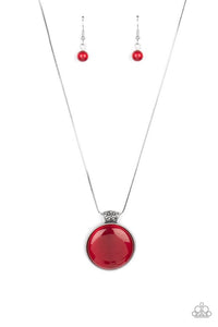Paparazzi Jewelry Necklace Look Into My Aura - Red