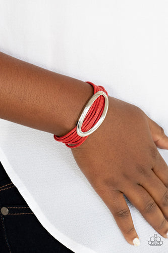 Paparazzi Jewelry Bracelet Corded Couture - Red