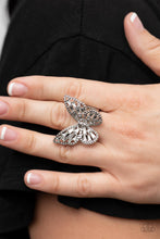 Load image into Gallery viewer, Paparazzi Jewelry Ring Bright-Eyed Butterfly - White