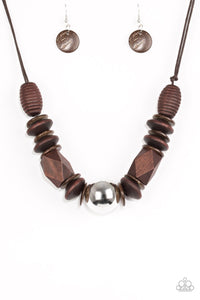 Paparazzi Jewelry Wooden Grand Turks Getaway - Brown