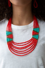 Load image into Gallery viewer, Paparazzi Jewelry Necklace Kickin It Outback - Red