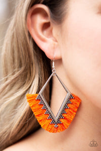 Paparazzi Jewelry Earrings When In Peru - Orange