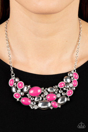 Paparazzi Jewelry Necklace Contemporary Calamity - Pink