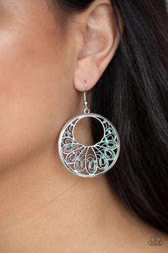 Paparazzi Jewelry Earrings Fancy That - Blue