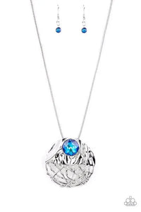 Paparazzi Jewelry Necklace Lush Lattice - Blue