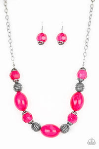 Paparazzi Jewelry Necklace Ice Melt - Pink