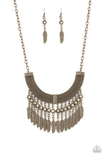 Load image into Gallery viewer, Paparazzi Jewelry Necklace Fierce in Feathers - Brass