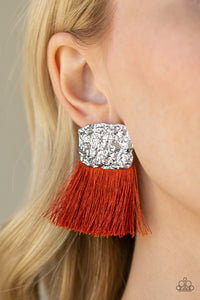 Paparazzi Jewelry Earrings Plume Bloom - Orange