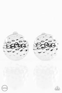 Paparazzi Exclusive Earrings Hold The SHINE - Silver Clip-On
