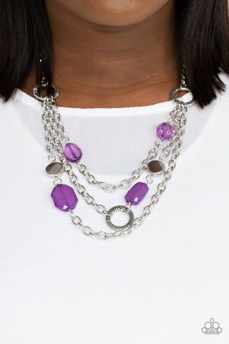 Paparazzi Jewelry Necklace Oceanside Spa - Purple