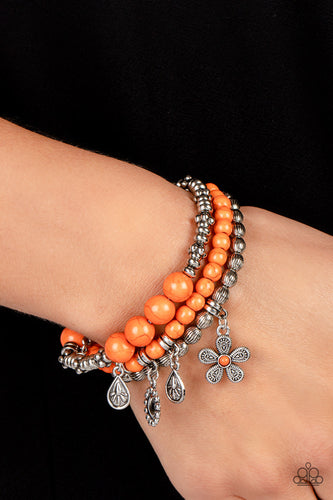 Paparazzi Jewelry Bracelet Individual Inflorescence - Orange