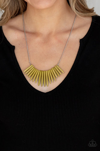 Paparazzi Jewelry Necklace Exotic Edge - Green